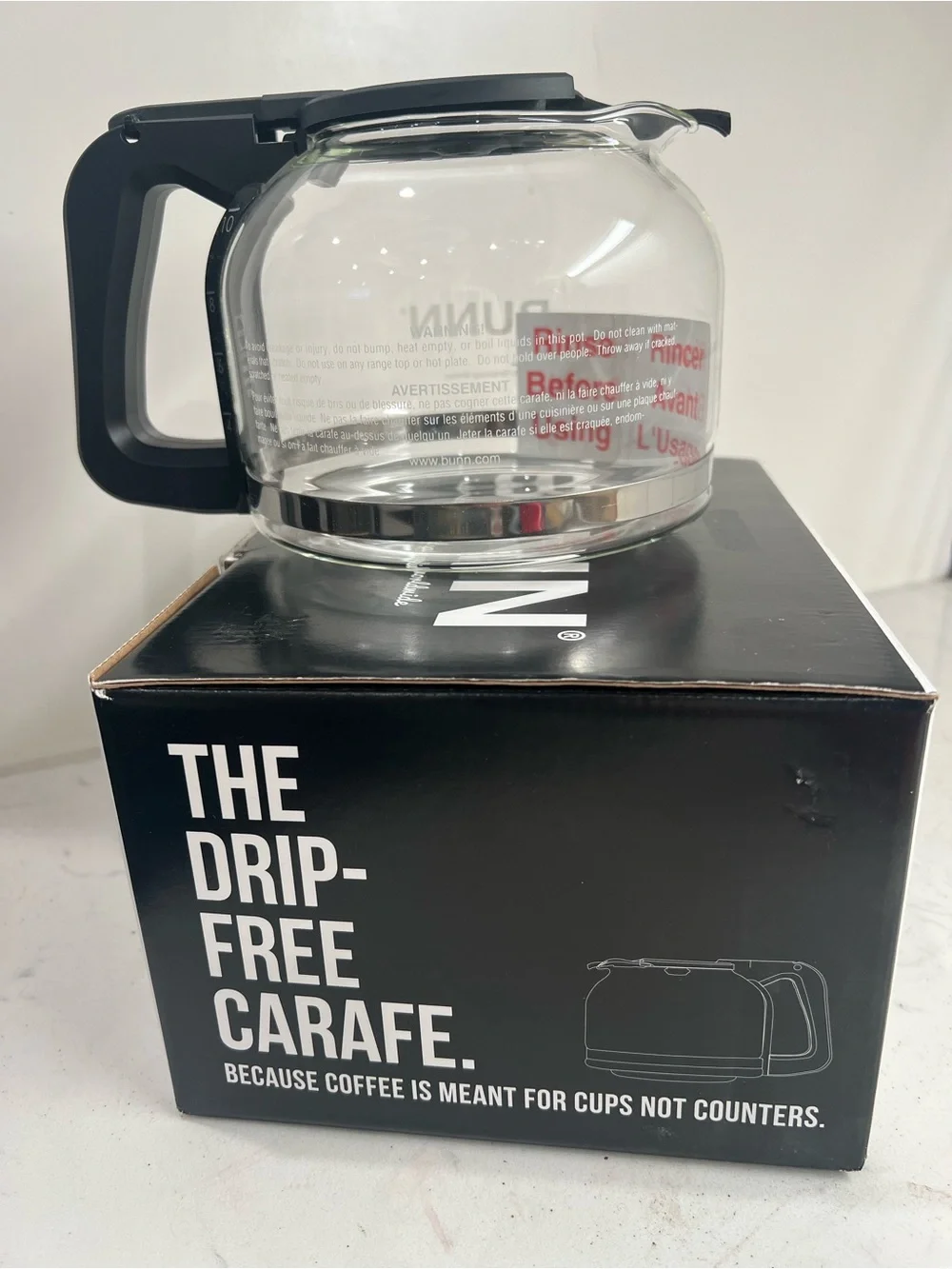 BUNN Pour-O-Matic 10-Cup Drip Free Carafe Black New In Box